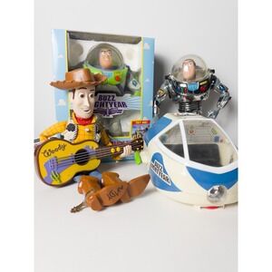Lot VTG 90's Toy Story Disney Pixar Toys Buzz Lightyear Spaceship Andy Cowboy